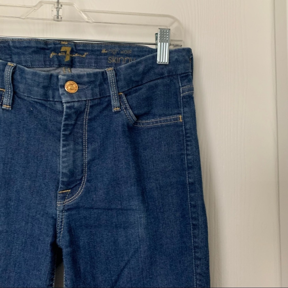7FAM High Waist Skinny Jeans Size 27 - Picture 3 of 8